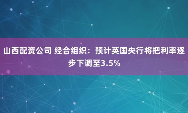 山西配资公司 经合组织：预计英国央行将把利率逐步下调至3.5%