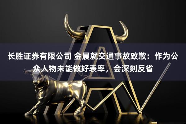 长胜证券有限公司 金晨就交通事故致歉：作为公众人物未能做好表率，会深刻反省